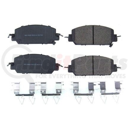 172036 by POWERSTOP BRAKES - Z17 EVOLUTION CERAMIC BRAKE PADS W/ HARDWARE