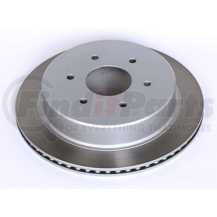 JBR1753SCR by POWERSTOP BRAKES - Disc Brake Rotor - Rear, Vented, Semi-Coated for 17-22 Nissan Titan