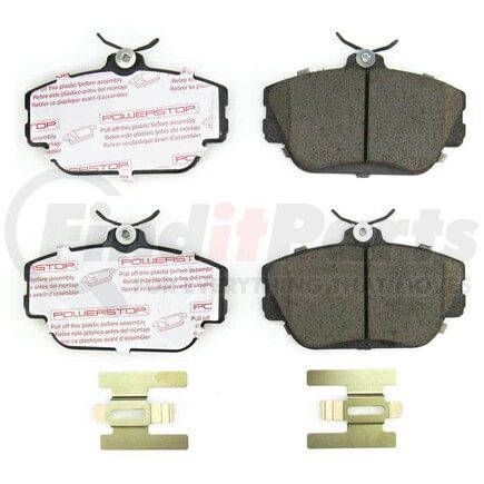 NXT-598 by POWERSTOP BRAKES - Disc Brake Pad Set - Rear, Carbon Fiber Ceramic Pads with Hardware for 1995 - 2007 Ford Taurus