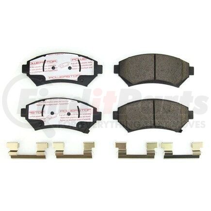 NXT-699 by POWERSTOP BRAKES - Disc Brake Pad Set - Front, Carbon Fiber Ceramic Pads with Hardware for 1997 - 2003 Pontiac Grand Prix