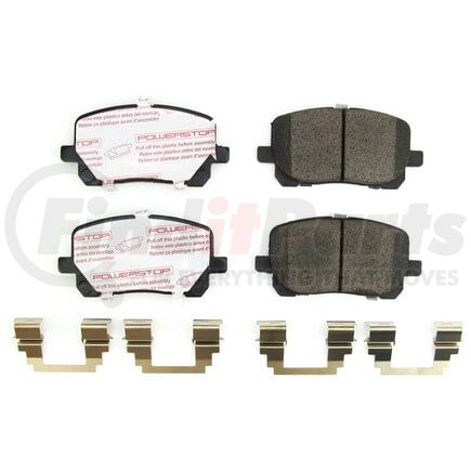 NXT-923 by POWERSTOP BRAKES - Disc Brake Pad Set - Front, Carbon Fiber Ceramic Pads with Hardware for 2003 - 2008 Toyota Matrix