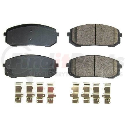 17-2302 by POWERSTOP BRAKES - Z17 EVOLUTION CERAMIC BRAKE PADS W/ HARDWARE