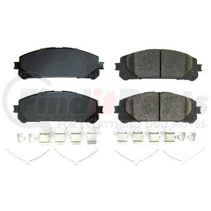 17-2304 by POWERSTOP BRAKES - Z17 EVOLUTION CERAMIC BRAKE PADS W/ HARDWARE