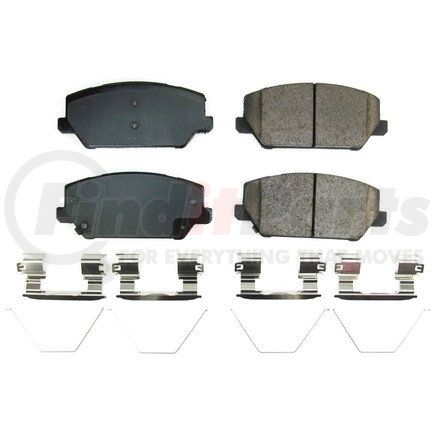 17-2211 by POWERSTOP BRAKES - Z17 EVOLUTION CERAMIC BRAKE PADS W/ HARDWARE