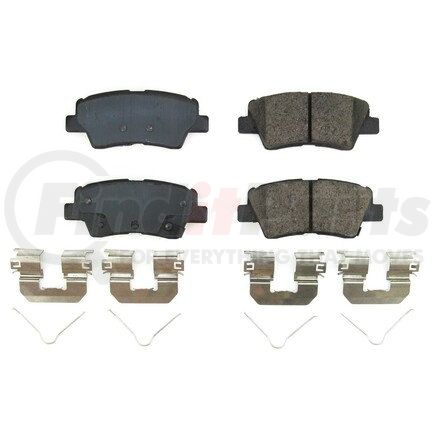 17-2098 by POWERSTOP BRAKES - Z17 EVOLUTION CERAMIC BRAKE PADS W/ HARDWARE