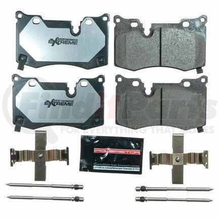 Z26-8008 by POWERSTOP BRAKES - Z26 STREET PERFORMANCE CARBON-FIBER CERAMIC BRAKE PADS W/ HARDWARE