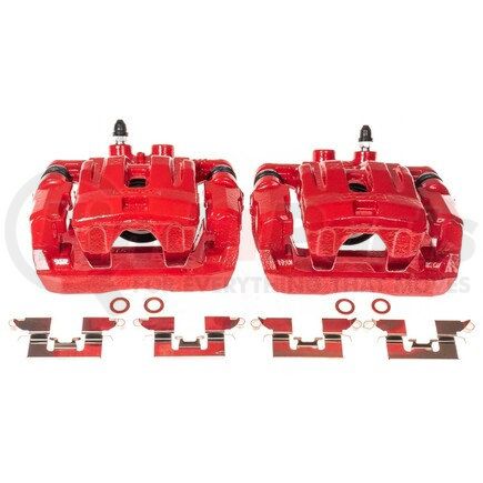 S5042 by POWERSTOP BRAKES - Red Powder Coated Calipers