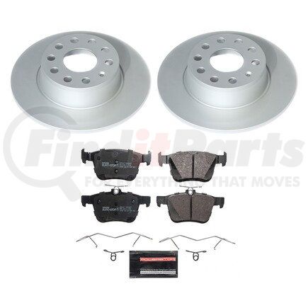 ESK8337 by POWERSTOP BRAKES - Genuine Geomet® Coated Rotors, ECE-R90 Disc Brake Pad Set + Hardware Kit