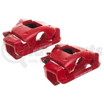 S5044EB by POWERSTOP BRAKES - Red Powder Coated Calipers