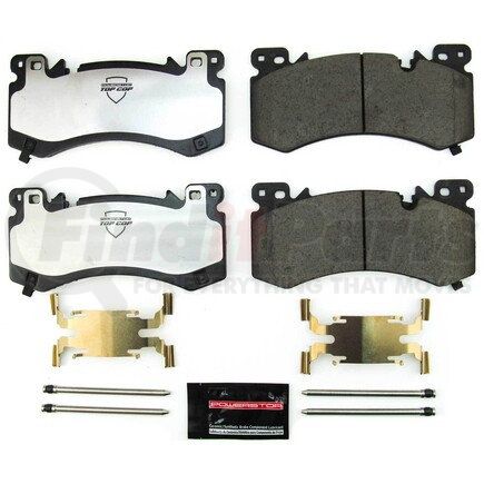 Z37-2407 by POWERSTOP BRAKES - Z37 TOP COP CARBON-FIBER CERAMIC BRAKE PADS W/ HARDWARE