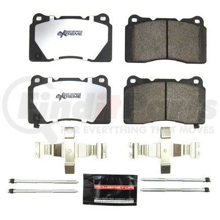 Z26-1001B by POWERSTOP BRAKES - Z26 STREET PERFORMANCE CARBON-FIBER CERAMIC BRAKE PADS W/ HARDWARE