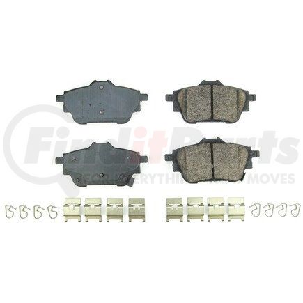 17-2306 by POWERSTOP BRAKES - Z17 EVOLUTION CERAMIC BRAKE PADS W/ HARDWARE