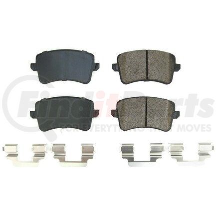 17-1386B by POWERSTOP BRAKES - Z17 EVOLUTION CERAMIC BRAKE PADS W/ HARDWARE