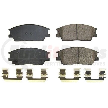 17-2285 by POWERSTOP BRAKES - Z17 EVOLUTION CERAMIC BRAKE PADS W/ HARDWARE