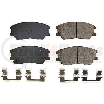 17-2287 by POWERSTOP BRAKES - Z17 EVOLUTION CERAMIC BRAKE PADS W/ HARDWARE