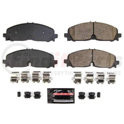 Z23-2371 by POWERSTOP BRAKES - Z23 EVOLUTION SPORT CARBON-FIBER BRAKE PADS W/ HARDWARE