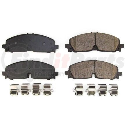 17-2371 by POWERSTOP BRAKES - Z17 EVOLUTION CERAMIC BRAKE PADS W/ HARDWARE