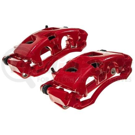 S5472 by POWERSTOP BRAKES - Red Powder Coated Calipers