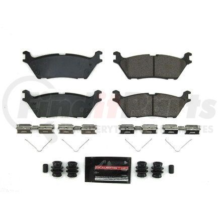 Z23-2383 by POWERSTOP BRAKES - Z23 EVOLUTION SPORT CARBON-FIBER BRAKE PADS W/ HARDWARE