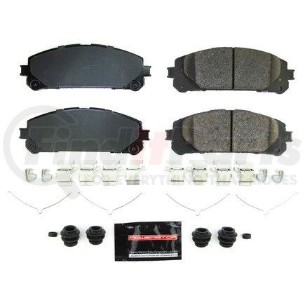 Z23-2304 by POWERSTOP BRAKES - Z23 EVOLUTION SPORT CARBON-FIBER BRAKE PADS W/ HARDWARE