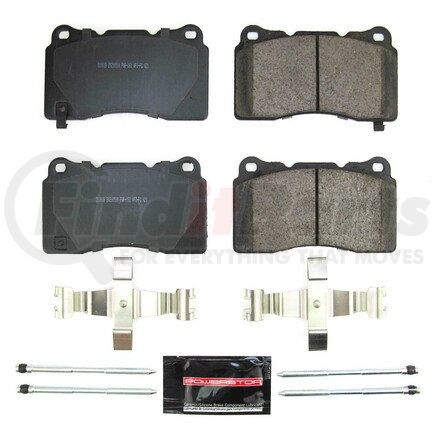 Z23-1001B by POWERSTOP BRAKES - Z23 EVOLUTION SPORT CARBON-FIBER BRAKE PADS W/ HARDWARE