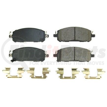 17-2413 by POWERSTOP BRAKES - Z17 EVOLUTION CERAMIC BRAKE PADS W/ HARDWARE