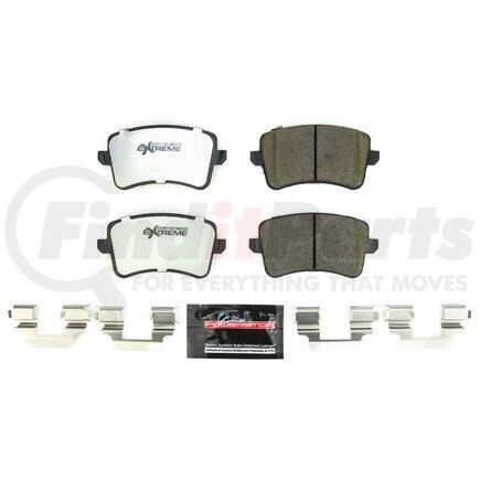 Z26-1386B by POWERSTOP BRAKES - Z26 STREET PERFORMANCE CARBON-FIBER CERAMIC BRAKE PADS W/ HARDWARE