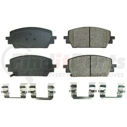 17-2380 by POWERSTOP BRAKES - Z17 EVOLUTION CERAMIC BRAKE PADS W/ HARDWARE