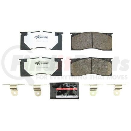 Z26-011 by POWERSTOP BRAKES - Z26 STREET PERFORMANCE CARBON-FIBER CERAMIC BRAKE PADS W/ HARDWARE