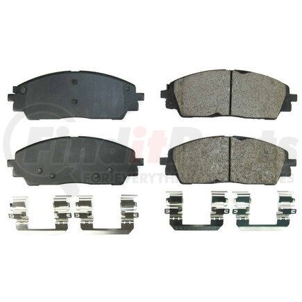 17-2392 by POWERSTOP BRAKES - Z17 EVOLUTION CERAMIC BRAKE PADS W/ HARDWARE