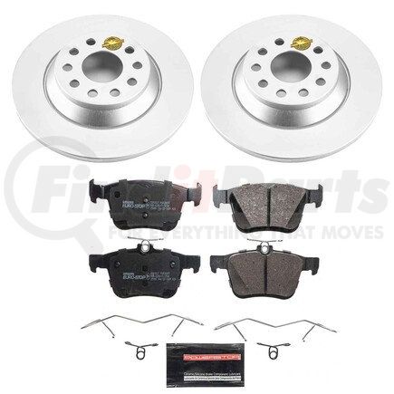 ESK7176 by POWERSTOP BRAKES - Genuine Geomet® Coated Rotors, ECE-R90 Disc Brake Pad Set + Hardware Kit