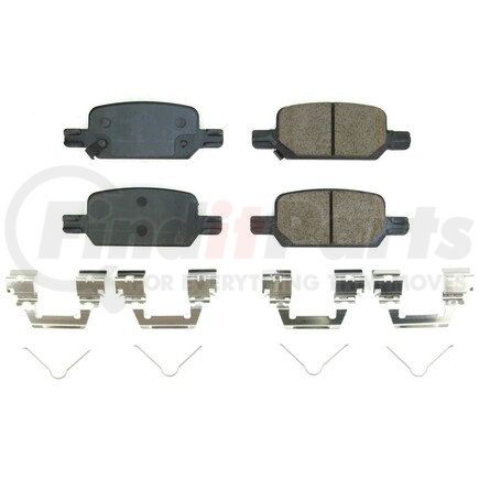 17-2370 by POWERSTOP BRAKES - Z17 EVOLUTION CERAMIC BRAKE PADS W/ HARDWARE