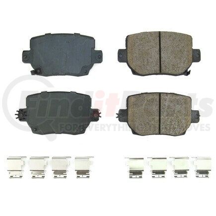 17-2387 by POWERSTOP BRAKES - Z17 EVOLUTION CERAMIC BRAKE PADS W/ HARDWARE