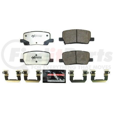 Z26-2164 by POWERSTOP BRAKES - Z26 STREET PERFORMANCE CARBON-FIBER CERAMIC BRAKE PADS W/ HARDWARE