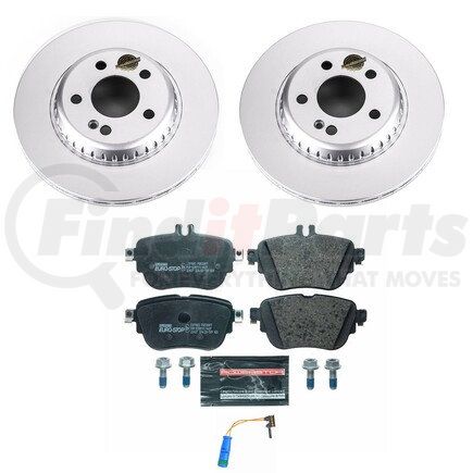 ESK7968 by POWERSTOP BRAKES - Genuine Geomet® Coated Rotors, ECE-R90 Disc Brake Pad Set + Hardware Kit