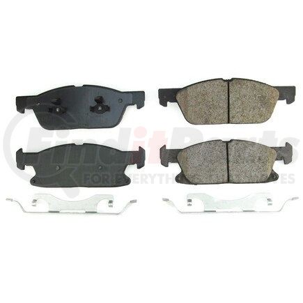 17-1818B by POWERSTOP BRAKES - Z17 EVOLUTION CERAMIC BRAKE PADS W/ HARDWARE