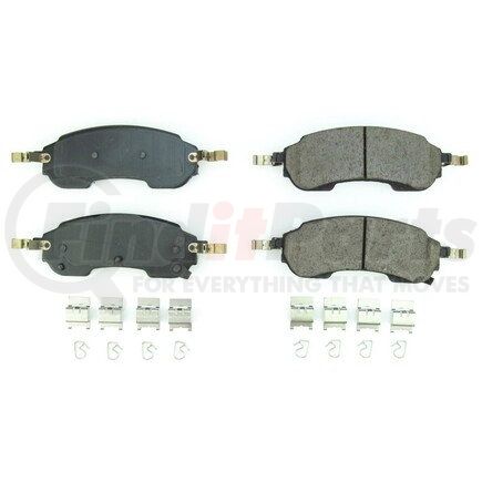 17-2414 by POWERSTOP BRAKES - Z17 EVOLUTION CERAMIC BRAKE PADS W/ HARDWARE