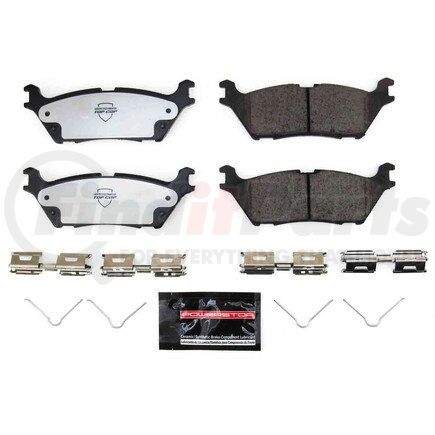 Z37-2383 by POWERSTOP BRAKES - Z37 TOP COP CARBON-FIBER CERAMIC BRAKE PADS W/ HARDWARE