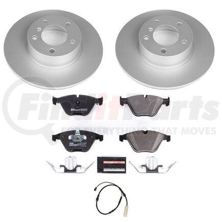 ESK7026 by POWERSTOP BRAKES - Genuine Geomet® Coated Rotors, ECE-R90 Disc Brake Pad Set + Hardware Kit