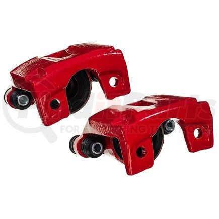 S4872 by POWERSTOP BRAKES - Red Powder Coated Calipers