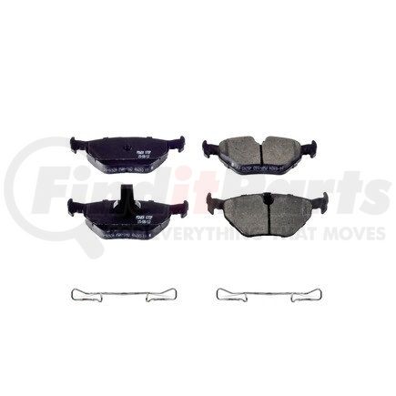 17-692B by POWERSTOP BRAKES - Disc Brake Pad Set - Rear, Ceramic, Performance for 2000 - 2009 Saab 9-5