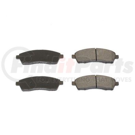 PM18757 by POWERSTOP BRAKES - Disc Brake Pad Set - Rear, Posi-Mold, Metallic Pads for 1999-2004 Ford F250 Super Duty