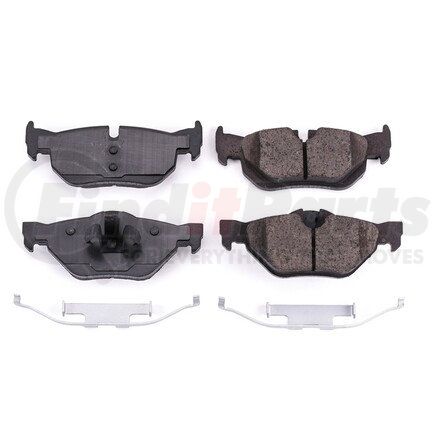 NXE-1267 by POWERSTOP BRAKES - Disc Brake Pad Set - Rear, Carbon Fiber Ceramic Pads with Hardware for 2007 - 2013 BMW 328i