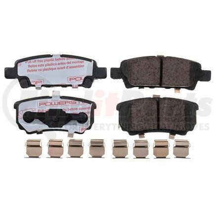 NXT-1037 by POWERSTOP BRAKES - Disc Brake Pad Set - Rear, Carbon Fiber Ceramic Pads with Hardware for 2007 - 2017 Jeep Patriot