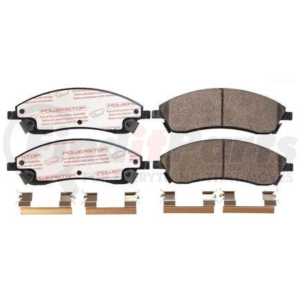 NXT-1019 by POWERSTOP BRAKES - Disc Brake Pad Set - Front, Carbon Fiber Ceramic Pads with Hardware for 2006 - 2007 Cadillac CTS