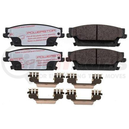 NXT-1020 by POWERSTOP BRAKES - Disc Brake Pad Set - Rear, Carbon Fiber Ceramic Pads with Hardware for 2006 - 2007 Cadillac CTS