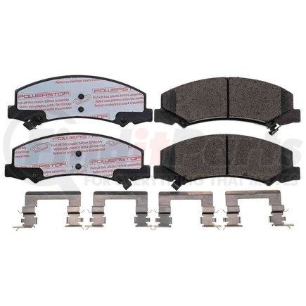 NXT-1159 by POWERSTOP BRAKES - Disc Brake Pad Set - Front, Carbon Fiber Ceramic Pads with Hardware for 2006 - 2011 Cadillac DTS