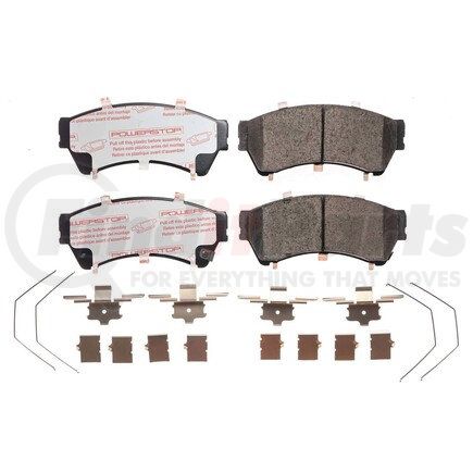 NXT-1164 by POWERSTOP BRAKES - Disc Brake Pad Set - Front, Carbon Fiber Ceramic Pads with Hardware for 2006 - 2012 Ford Fusion