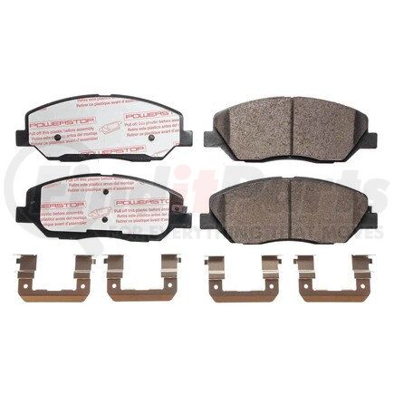 NXT-1202 by POWERSTOP BRAKES - Disc Brake Pad Set - Front, Carbon Fiber Ceramic Pads with Hardware for 2007-2010 Hyundai Entourage