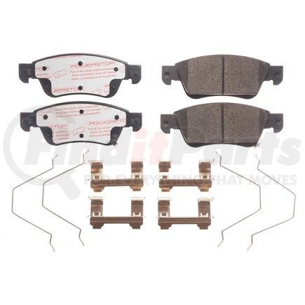 NXT-1287 by POWERSTOP BRAKES - Disc Brake Pad Set - Front, Carbon Fiber Ceramic Pads with Hardware for 2007-2008 Infiniti G35